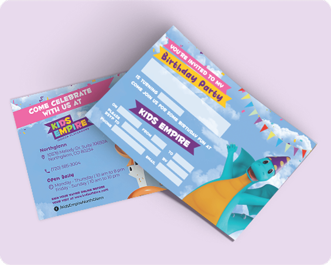 Birthday party invites